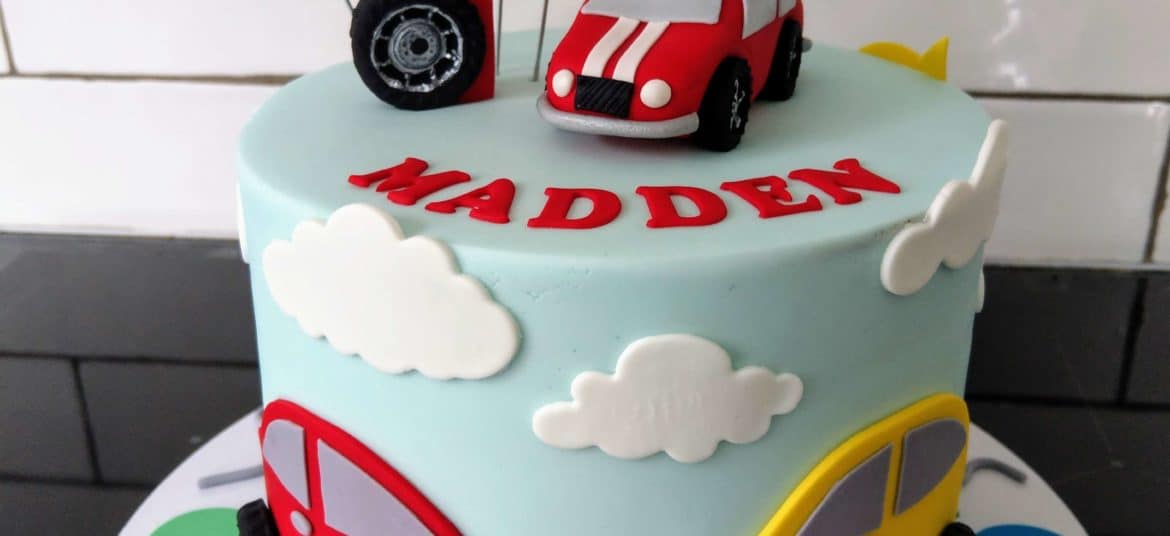 Car fondant birthday cake by Sugar Swirls & Sprinkles