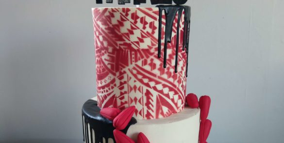 2 layered fondant birthday cake by Sugar Swirls & Sprinkles